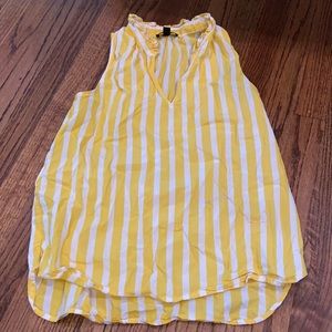 Yellow and white stripe tank